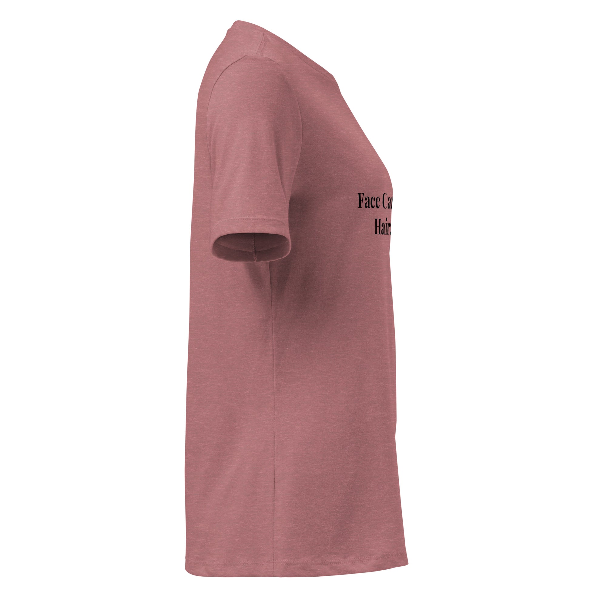 Women's Premium Relaxed Fit Cotton T-Shirt in a side view, showcasing its soft fabric and comfortable fit.